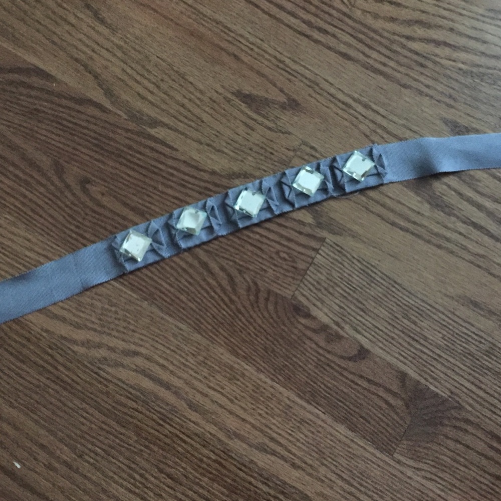 JCrew Gray Grosgrain Sash - FINAL SALE